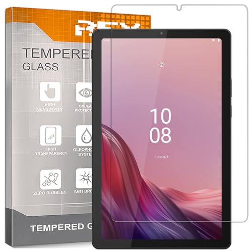 REY Pellicola salvaschermo per Lenovo Tab M9 9, Pellicole salvaschermo Vetro temperato, di qualità Premium Tablet