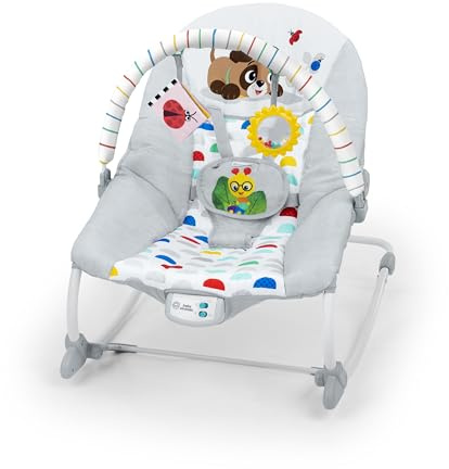 Baby Einstein, Dondolo Musicale Dean's Discovery Spot per Neonati e Bimbi, 2-in-1 Sedia e Dondolo, Vibrazioni e Musica 20+ Minuti, 2 Posizioni Reclino, Giochi Staccabili, Max 18 kg, 0+ Mesi