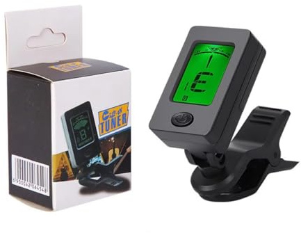 Pumwoy Gitarre Stimmgerät Clip-On Stimmgerät, Clip-On Tuner Chromatic Tuner, Stimmgerät zum Anklipsen Clip Tuner, Stimmgerät für Gitarre, Violine, Bass, Ukulele, Chromatisch, Universal