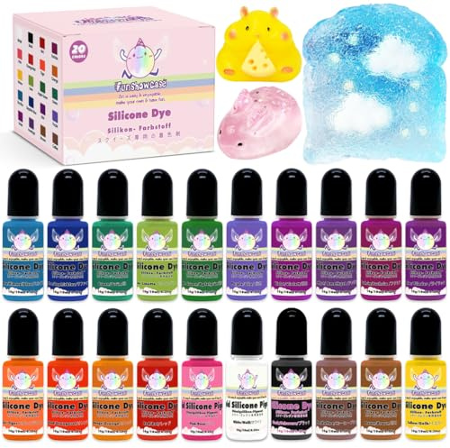 Taba Squishy - Kit per realizzare stampi in silicone, 20 colori