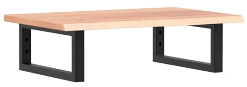 vidaXL - Estantería para lavabo de pared (acero y madera de roble macizo)