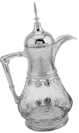 SOLUSTRE Pichet à Boisson Verre Avec Couvercle Et Bec Verseur Style Turc Et Arabe Pour Café Thé Glacé Jus Et Boissons Froides Accessoire De Maison