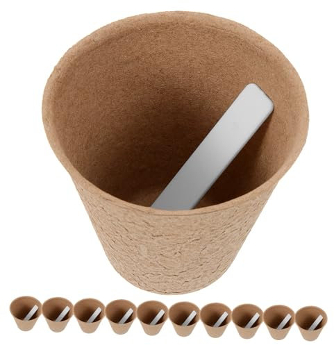 UPKOCH Kit 110 Vasi da Vivaio Biodegradabili in Polpa per Avviamento Piante, Vaso di Torba per Germinazione Piante Grasse e Ortaggi, Trapianto Diretto in Vaso, per Giardino e Balcone