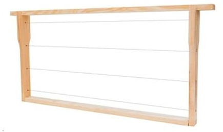 Zander Rähmchen/Rahmen Hoffmann-Seiten aus LINDENHOLZ fertig montiert waagerechte Drahtung, Europa- Qualität, mit Edelstahldraht und Messingösen, geleimt und getackert 477 x 220 mm (Braun, 80 STK.)