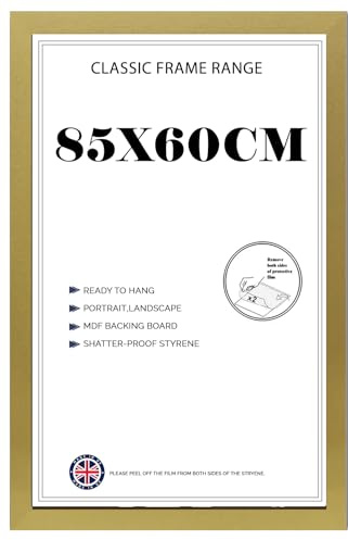 Poster frame 85x60cm, Crystal Clear HD Front Gold Picture frame 60x85, Jigsaw Puzzle Horizontally or Vertically