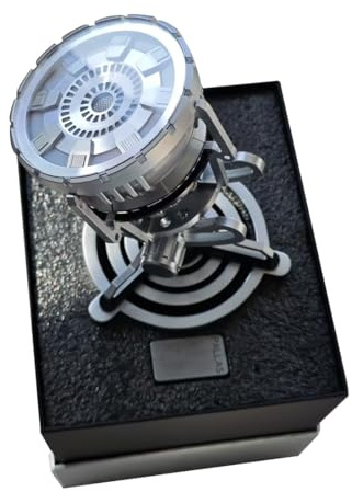 ToyGhillied Arc Reactor MK3-1:1 Scala, USB fai da te, luce LED, sensore di vibrazione, nessun montaggio, vetrina inclusa