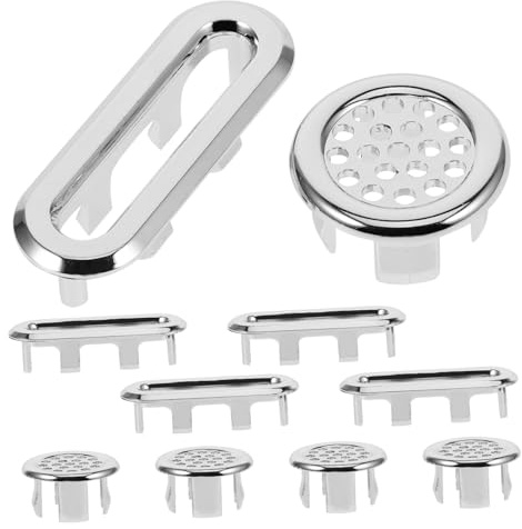 ORFOFE Bathroom Sink Overflow Caps Basin Hole Covers for Washbasin Easy Install Overflow Drain Covers for Kitchen and Bathroom