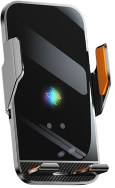 Geavonyg De Téléphone Voiture À Détection Automatique Intelligente sans Fil avec Verrouillage pour Smartphones Installation Stable Téléphone Voiture À Détection sans