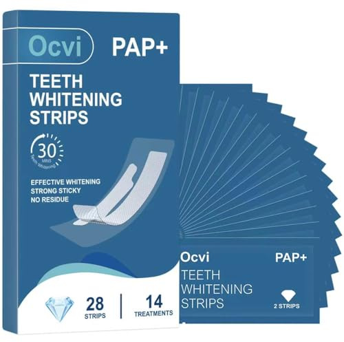 Teeth Whitening Strips -14 Treatments Professional Tooth Whitening Strip Non-Slip and Residue-Free Safe for Enamel-Non Sensitive Teeth Whitening Without Any Harm，Teeth whitening kit