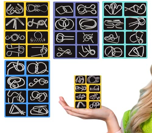 Metallisches Knobelspiel Für Kinder, Knobelspiele Für Erwachsene, Metallpuzzle, Lernspielzeug Zum Entriegeln Und Verriegeln F-ür Geburtstag, Weihnachten, Problemlösung, Haus Und Schule