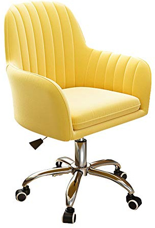 Ergonomisk arbetsstol i sammet med justerbar höjd och hjul för hemmakontor