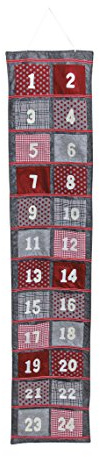 XXL Adventskalender zum Befüllen & Aufhängen aus Filz | Größe 34x166cm | Weihnachtskalender für Kinder & Erwachsene | Geschenk-Kalender mit Säckchen für Präsente & als Weihnachts-Deko |