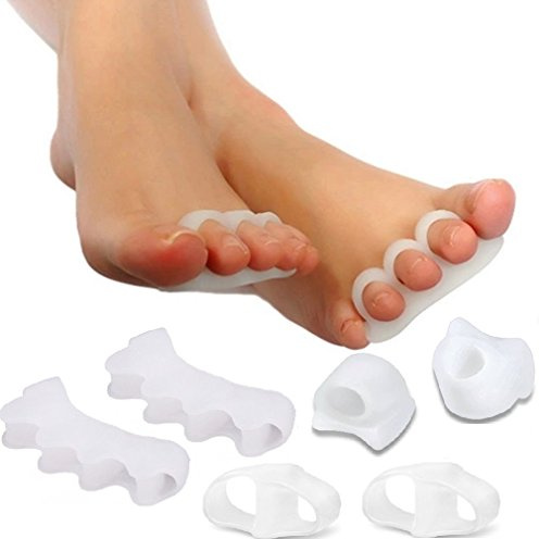 feifanshop 8 Stück Zehenspreizer Silikon, Zehen Separator Korrektur, Unsichtbare Korrektur von Hallux Valgus, Großen Fußknochen, Uberlappenden Zehen usw. Zur Linderung von Fußschmerzen