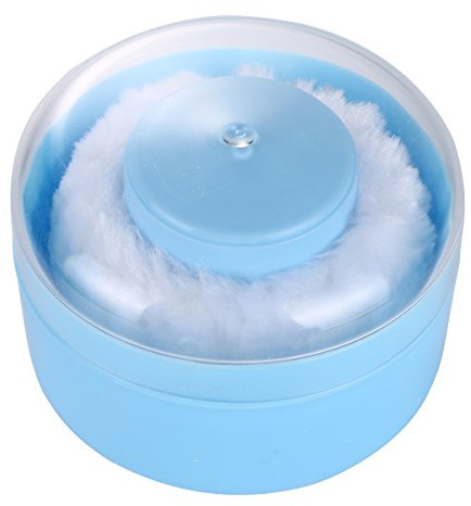 Amorar Reisen Sie Portable Soft Baby Body Kosmetik Talcum Puff mit Box Container, Baby Nach-Bad Puderquaste Kit,EINWEG Verpackung
