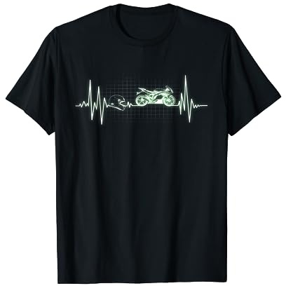 Heartbeat Motorcycle Shirt Motorbike Lover Gift T-Shirt