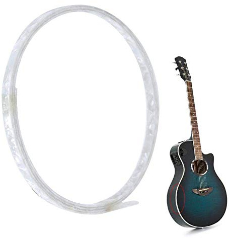 Bnineteenteam 5pcs Gitarreneinband Purfling, 6mm Breite Celluloid weiße Perle Gitarreneinband Purfling für Akustikgitarren Konzertgitarren Musikinstrumentenzubehör