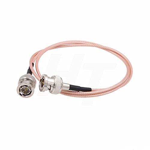HangTon Super flessibile sottile Camera Monitor 3G HD-SDI Video RF cavo coassiale dritto BNC a BNC RG179 75Ohm (60cm)
