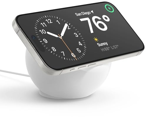 elago MS2 Ladestation Kompatibel mit MagSafe Ladegerät, Premium Ständer Kompatibel mit iPhone 16, 15, 14, 13, 12 [Ladegerät Nicht enthalten] (Weiß) | Ladegerät nicht enthalten (Weiß)