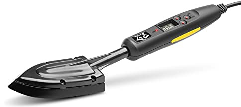 Kavan Foxy Fer à repasser professionnel avec affichage LCD Noir Revêtement en téflon Régulation électronique de la température LCD Support en métal Housse de protection Arrêt automatique