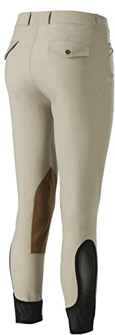 Equinavia Erik Mens Traditional Knee Patch Show Breeches | Horse Riding Pants - Tan - 32