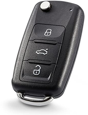 Schlüsselgehäuse Kompatibel Mit Vw, Vw Schlüssel-3 Tasten | Mit Vw Golf Beetle Jetta Polo Scirocco Sharan Tiguan Touran Transporter Autoschlüssel Fernbedienung, Vw Polo Schlüssel