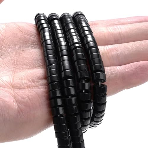 Natursteinperlen Schwarze Serie Achate Tigerauge Lava Dzi Türkise Jaspis Lose Perlen 4 6 8 10 mm für die Schmuckherstellung Armband-Scheibe Kaiserstein, 10 mm 34 bis 35 Stk