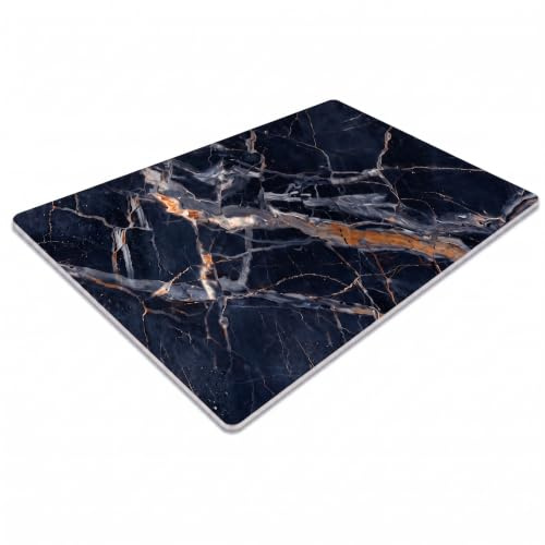 Pagnanno. Chopping Board-Catering Cutting Set-Kitchen Board-Glass Worktop Savers-Sink Chopping Board-Large-Worktop Protectors Heat Resistant-Marble Effect Grey (Design 9, 50 x 40 cm (Pack of 1))