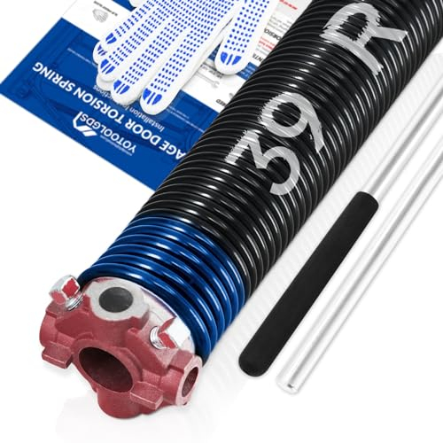 Garden Hose Hose Pipe YoToolGDS Right Hand Wind（Red Cone）2 Garage Door Torsion Spring with Non-Slip Winding Bars & Gloves, High Precision Electrophoresis Black Coated, for Replacement, MIN 16,000 Cyc
