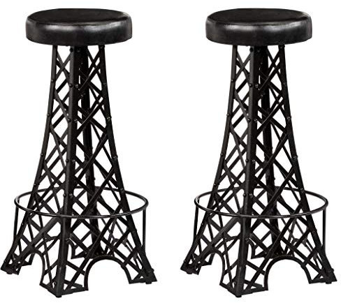 BaraSh Barhocker 2 STK. Echtleder Barstuhl Tresenhocker Bistrohocker Designer Hocker