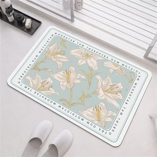 Badezimmerteppich, Badematte Rutschfest, Badteppich, Badvorleger, Duschvorleger, Badematten, Teppich Badezimmer, Bathroom Bath Mat, Badezimmer Teppich, Badematte Stein, Bodenmatte, Yellow28x47in