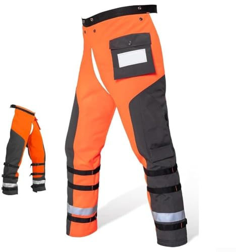 9 Schichten Kettensägen-Chaps Schutz, leichte Kettensägenhose zum Schneiden und Protokollieren, verstellbarer Gürtel, Kettensägenhose (L)