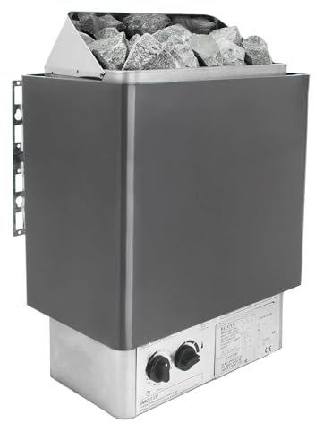 Calentadores de sauna eléctricos de 3KW-6KW, estufa de calefacción de sauna eléctrica de acero inoxidable, estufa de sauna seca con controlador externo para sala de vapor de spa de hotel en casa, te
