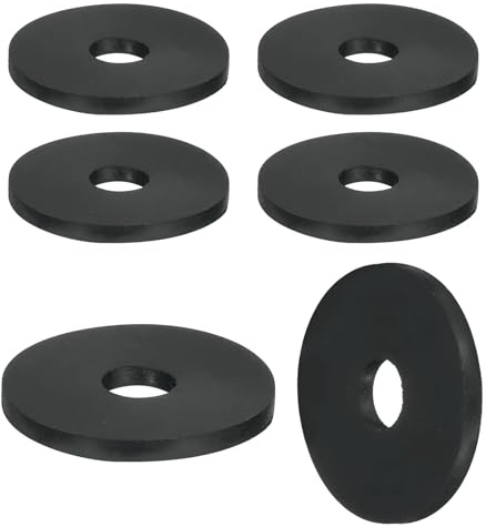 QUARKZMAN 6Pcs Rondelle Caoutchouc 60 mm OD x 17 mm ID x 5 mm Épaisseur Entretoise Plastique Plates Anti-Vibrations Rond pour Machines Industrielles Domestiques