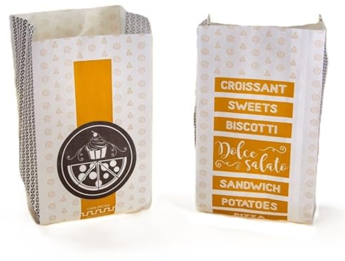200 Sacchetti Carta Antigrasso Bakery per Alimenti 17x34 cm 40 gr