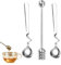 FortuneGlobe Cuchara de miel Cuchara de mermeladaAcero inoxidable 3pcs,Agitador De Acero Inoxidable Para Mermelada, Yogur, Miel, Jarabe