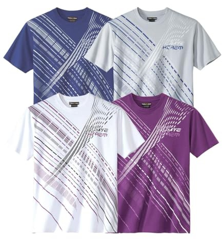 ATLAS FOR MEN - 4er-Pack T-Shirts - Erhältlich in großen Größen von M bis 5XL