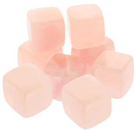 CHICAMPERA 8stücke Eiswürfelsteine Für Whisky Getränkeeiswürfel Aus Kristall Mehrweg-eiswürfelsteine Whiskystein Eisstein Whisky Rock Eiswürfelform Whiskystein Für Männer Väter Freunde Gesche