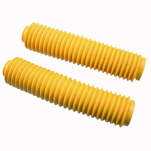 QIUYMGFG Motorrad Gabel 40mm Gabel Motorrad Gelb Gummi Boot Universal Staub Jacke Abdeckung Dirt Off Bike Motorrad Gabelabdeckungen