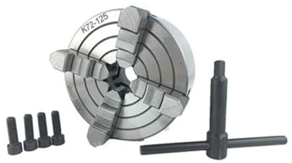 Portabrocas independiente de 4 mordazas, accesorio de herramienta de portabrocas Manual de K72-125 de 5 pulgadas for Mini torno Mandril de torno de madera, escenarios de uso múlt