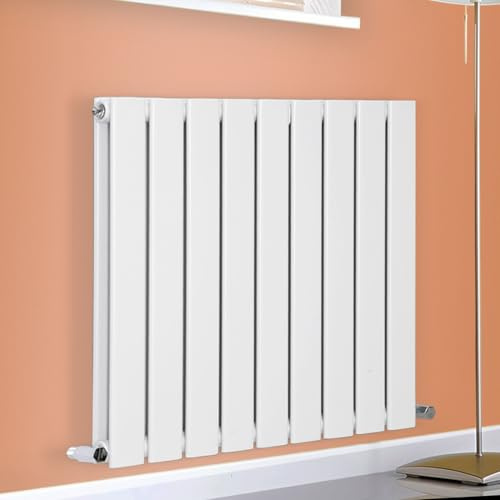 Designer Flat Panel Radiator Horizontal Vertical Modern Central Heating Rads (Double - 600 x 608mm, White)