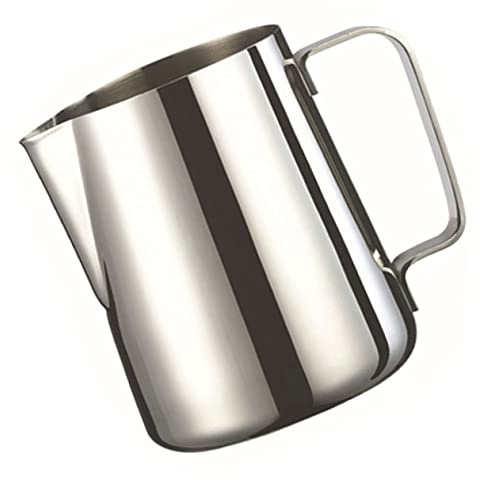 Mobestech Pot à Lait Acier Inoxydable Tasse Ou Mug Pour Lait Mousseux Compatible Avec Mousseur Manuel Et Cuiseur Vapeur