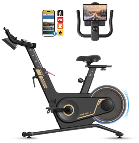 Exercise Bike for Home, 40 Levels Magnetic Resistance Folding Stationary Exercise Bike, 265LBS Weight Capacity Quiet Fitness Bike with LED Display App Supported Black