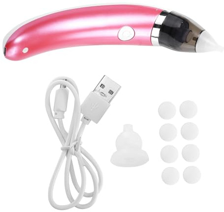 Elektrischer Nasensauger für Babys 1 Satz 350mah Kunststoff Rosa | Elektrische Nasal Aspirator, Ergonomischer Griff, Glatte Oberfläche, Geschenk für Babygeburtstag