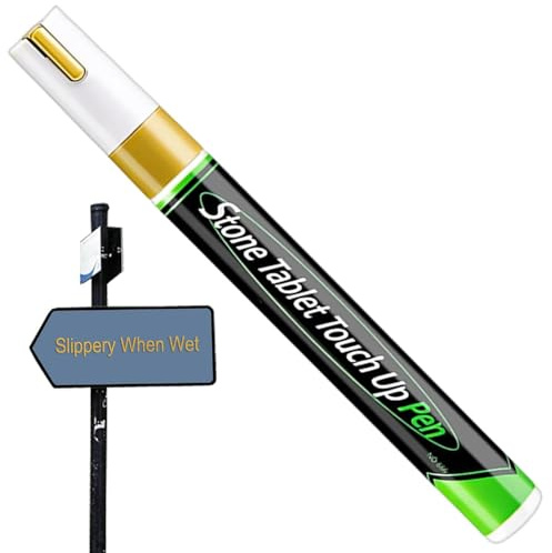 dewdat Stylo à peindre,Restauration 3 mm permanente résistante aux intempéries - Stylo de peinture pour pierre tombale en métal,Pour le lettrage des pierres tombales, inscriptions