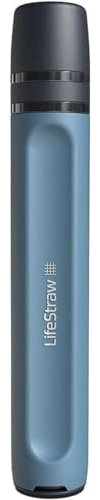 LifeStraw Peak Series - Personal Water Filter Straw for Backup Filtration, Emergency, Survival, and Ultralight Hydration, Mountain Blue