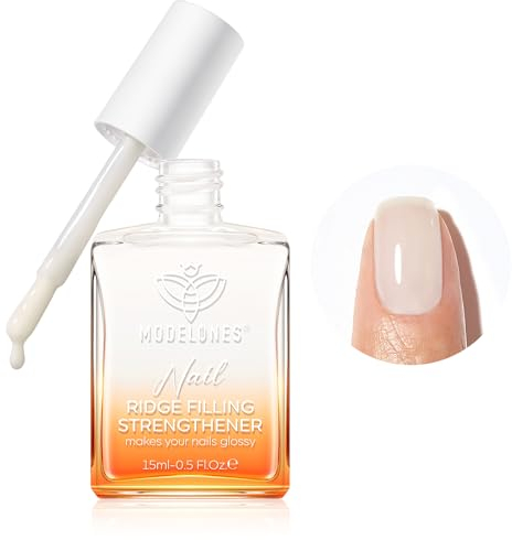 Modelones Nagelhärter Extra Stark 8in1 15ML, Nagelpflegeprodukte, Nagelhärter fur Brüchige Nägel, Rillenfüller, Nail Repair, Nagelwachstumformeln, Nagelverstärker, Nail Hardener,Nagelöl, Weiß