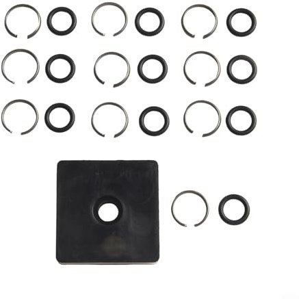 EasyByMall Ersatzzubehör für pneumatische Werkzeuge, zehn Sets mit Haltering-Clips, O-Ringen und Montagewerkzeug