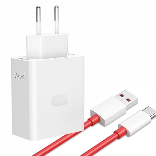 Super vooc Charger 80w für Oneplus USB Netzteil mit USB C Ladekabel 2m Dashcharge Adapter für OnePlus 13 10 Nord 2T Nord 4 3 CE 4 Lite 12R 12 9 Pro 8T N10 Oppo Reno 11F Realme 12 Pro