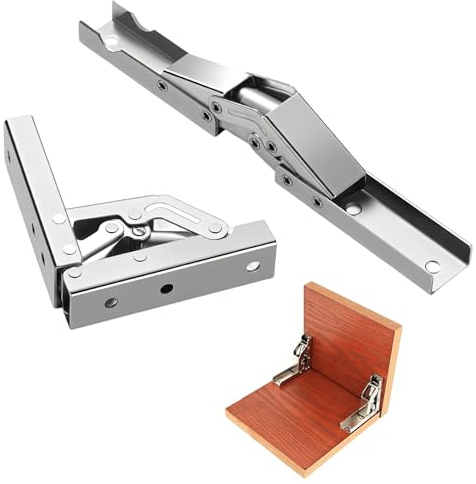 tiyiyok Degree Plegable, Soporte de Bisagra, 2 Piezas Bisagra Invisible, Se adapta a la mayoría de los muebles como armarios, armarios, puertas, mesas, camas, etc
