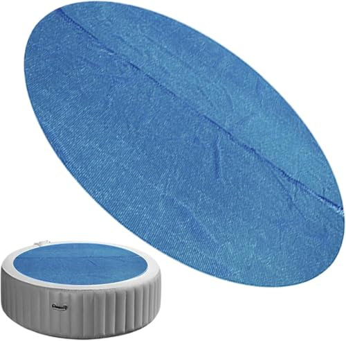 Round Solar Pool Cover for Inflatable Pools – 6ft & 8ft Thermal Blanket for Hot Tub and Paddling Pool, Foldable Waterproof PE Insulation Film for Heat Retention and Water Conservation (8FT)